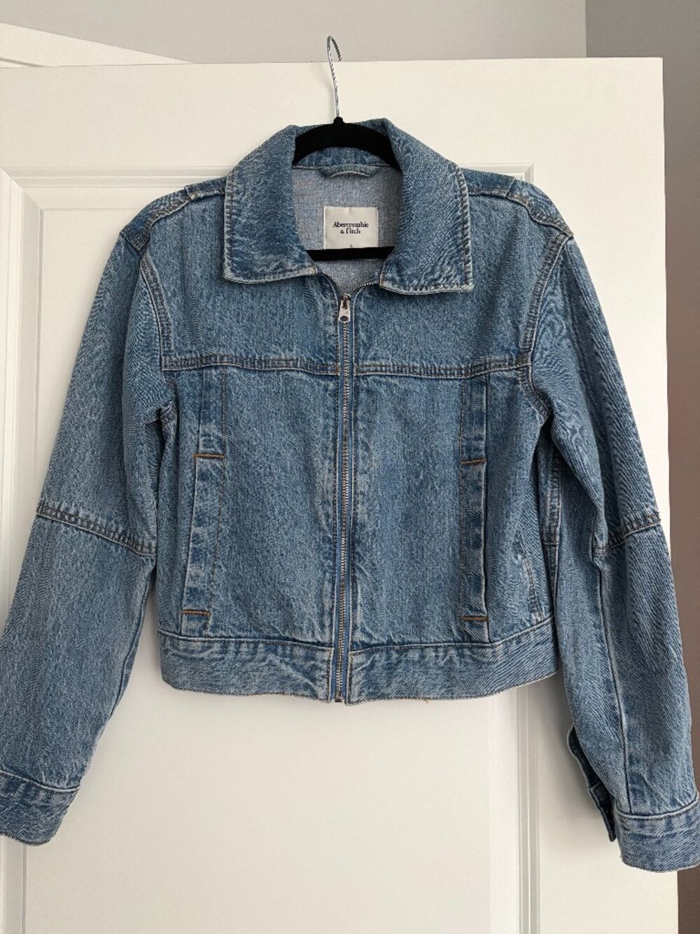 Abercrombie & Fitch Zip Up Denim Jacket